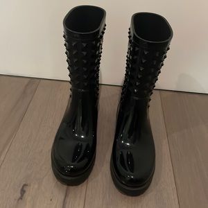 Valentino Rock Stud Rain Boots 39